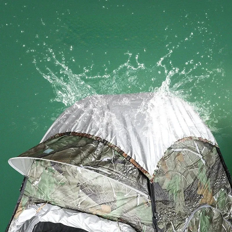 1-Person Camouflage Tent - Pop Up, Anti-Mosquito, Rain-Proof, Sunscreen - Mesh Design, Quick Open