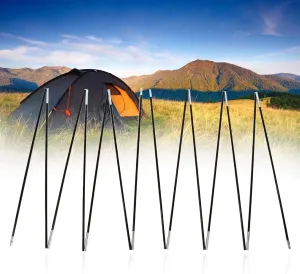 1 Set of 2 Pieces Outdoor Camping Fiberglass Pole Adjustable Rust Proof Camping Home Double Tent Pole Portable Support Frame Kit