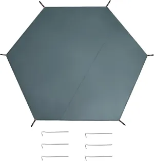 1 Set Waterproof Tent Tarp with Ground Nails, Tent Ground Sheet Mat for Camping Hiking, Tent Floor, Waterproof Camping Tarp, 145.67"x127.95", Gray