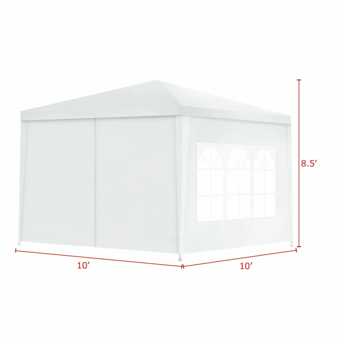 10 x 10 Feet Outdoor Side Walls Canopy Tent with 4 Removable Sidewalls