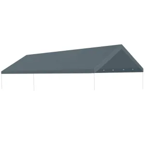 10' x 20' Upgraded Carport Canopy Top Replacement Cover for Car Garage Shelter Tent Party Tent with Ball Bungees 180g Heavy Duty Tarp (Only Cover, Frame is not Includ) (Grey, 10 x 20 ft)