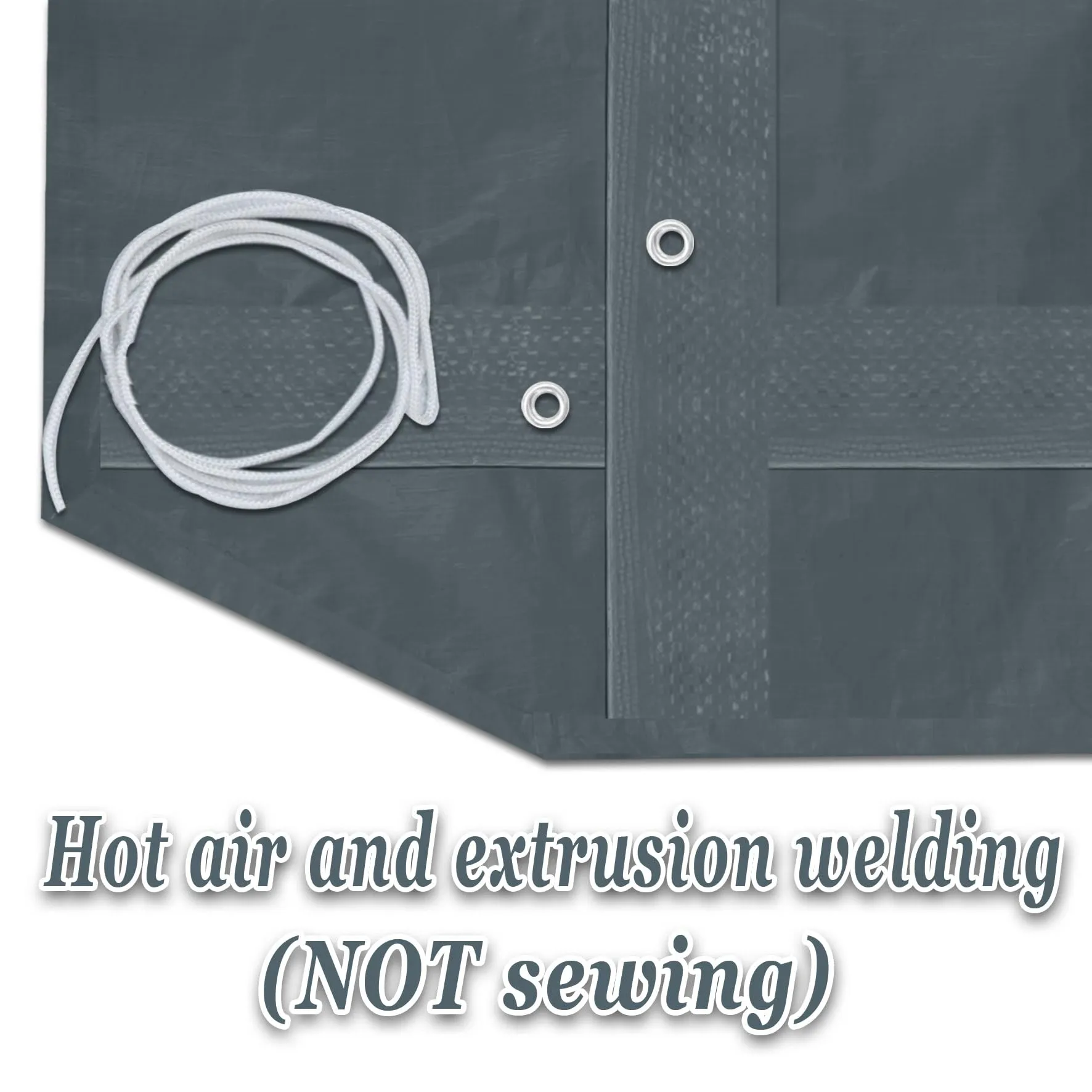 10' x 20' Upgraded Carport Canopy Top Replacement Cover for Car Garage Shelter Tent Party Tent with Ball Bungees 180g Heavy Duty Tarp (Only Cover, Frame is not Includ) (Grey, 10 x 20 ft)
