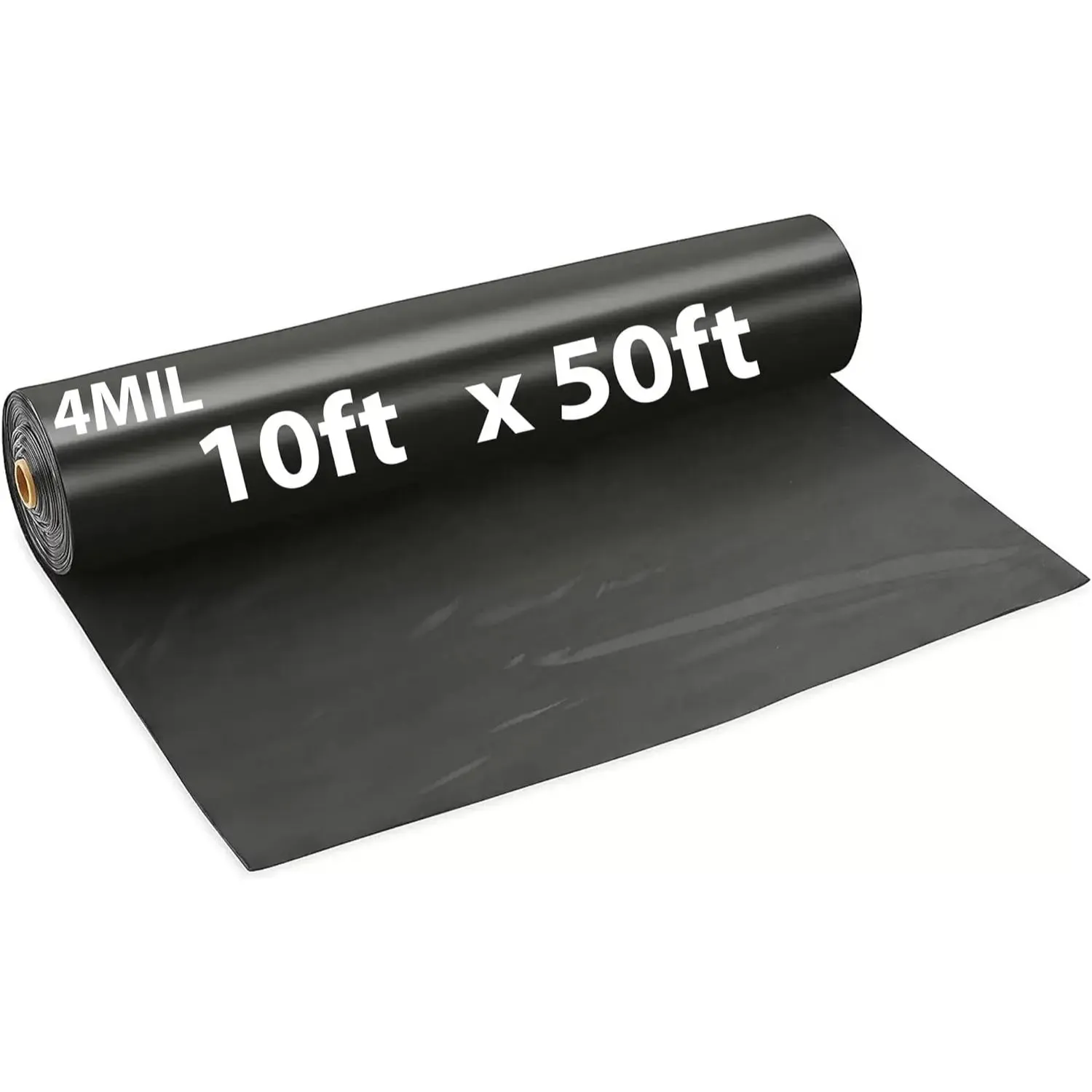 10ftX50ft Black Poly Tarp 4 Mil Low Density LDPE 1 Roll