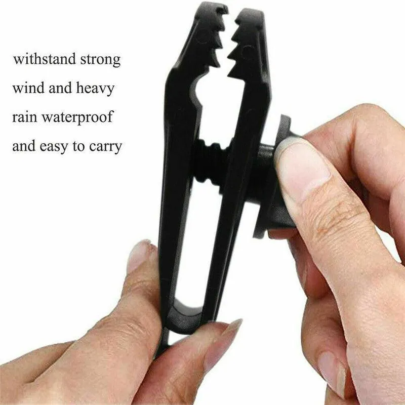 10Pcs Heavy-Duty Awning Tarp Tent Clips for Camping Survival