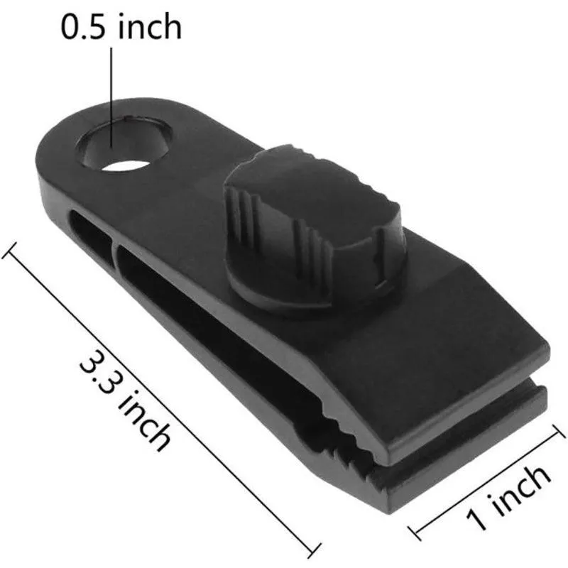10Pcs Heavy-Duty Awning Tarp Tent Clips for Camping Survival