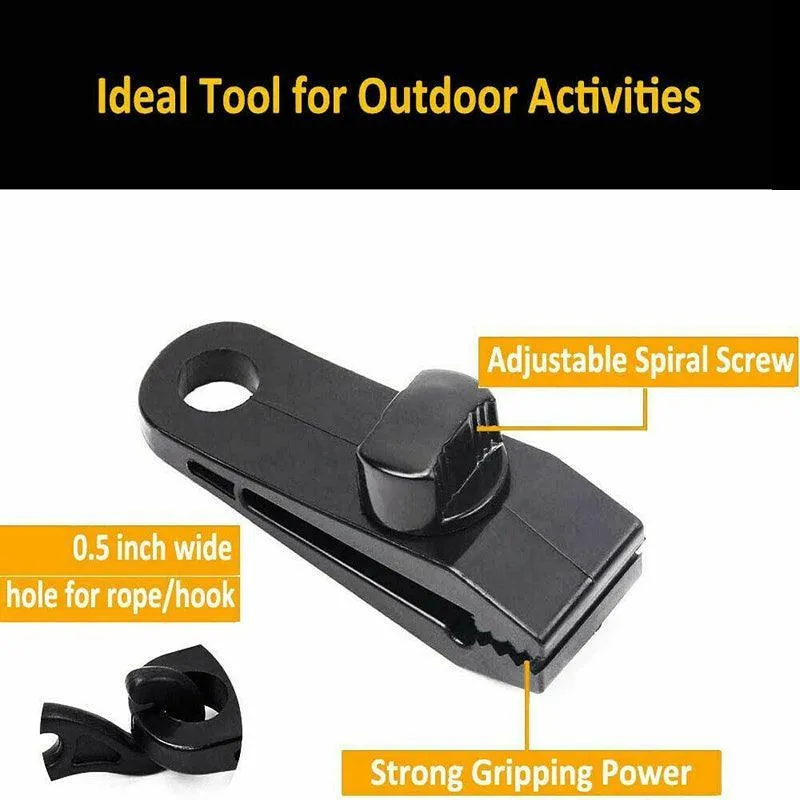 10Pcs Heavy-Duty Awning Tarp Tent Clips for Camping Survival