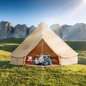 10'x Waterproof Wall Yurt Stove Detachable Jack Premium customer care Person 3M) Tent, with for Bell Buy-one-get-one 3-5 Glamping and Breathable Camping, Tent Side VEVOR Canvas Family 10'x98"(Diameter