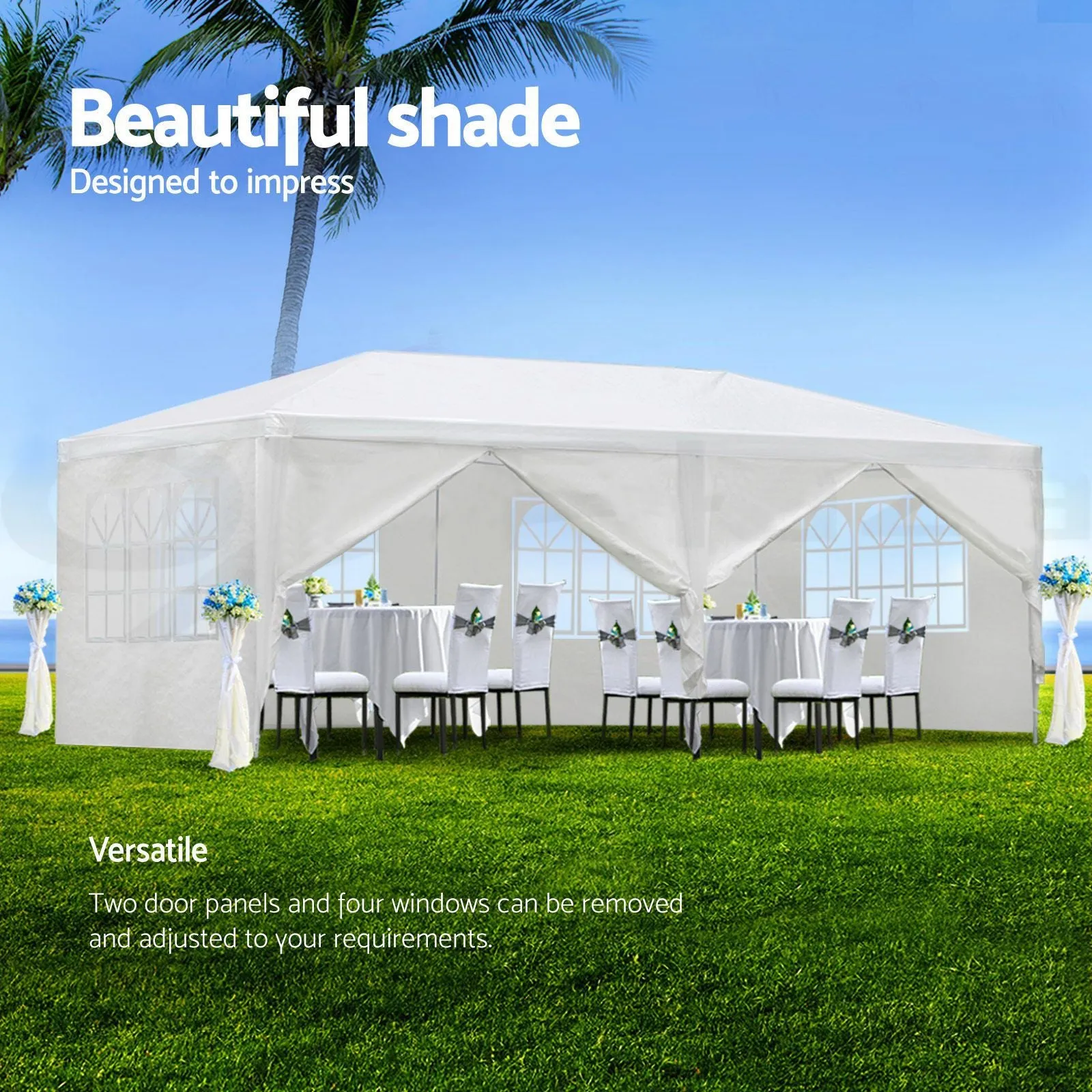10'x10'20'30' Walls Curated collection w/ Gazebo Pavilion Duty Heavy Event Party Removable Canopy Tent Outdoor Outstanding