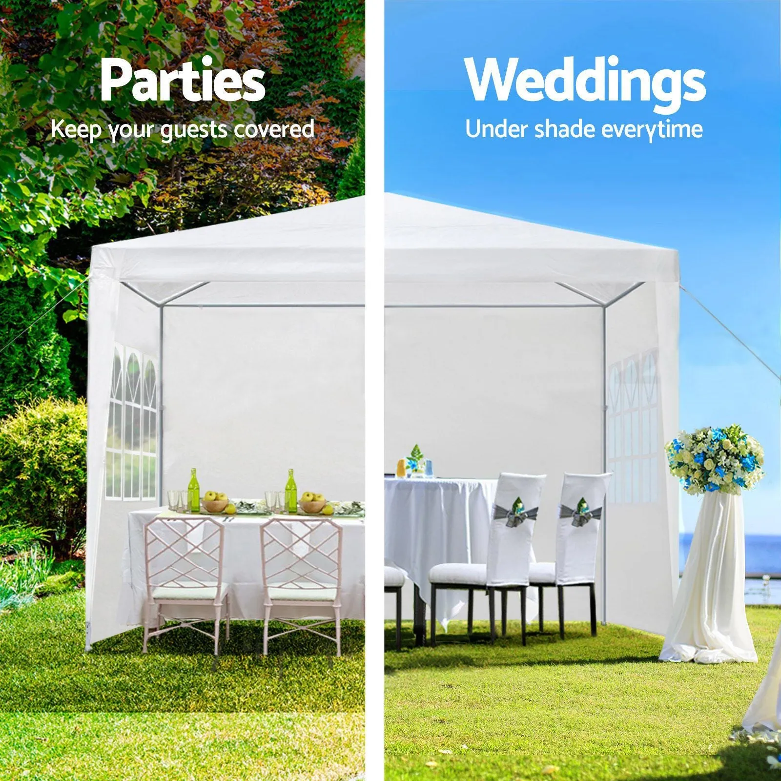 10'x10'20'30' Walls Curated collection w/ Gazebo Pavilion Duty Heavy Event Party Removable Canopy Tent Outdoor Outstanding