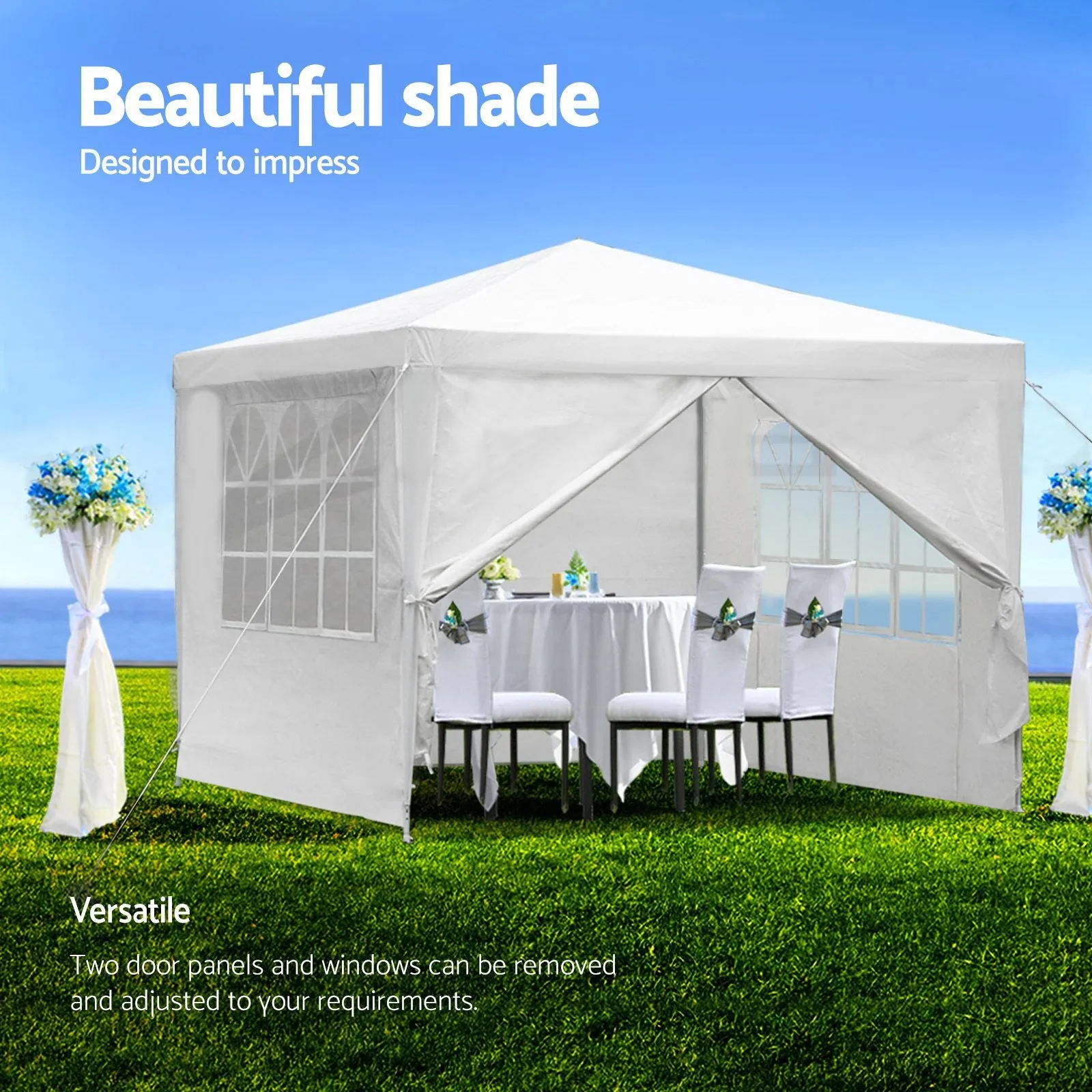 10'x10'20'30' Walls Curated collection w/ Gazebo Pavilion Duty Heavy Event Party Removable Canopy Tent Outdoor Outstanding