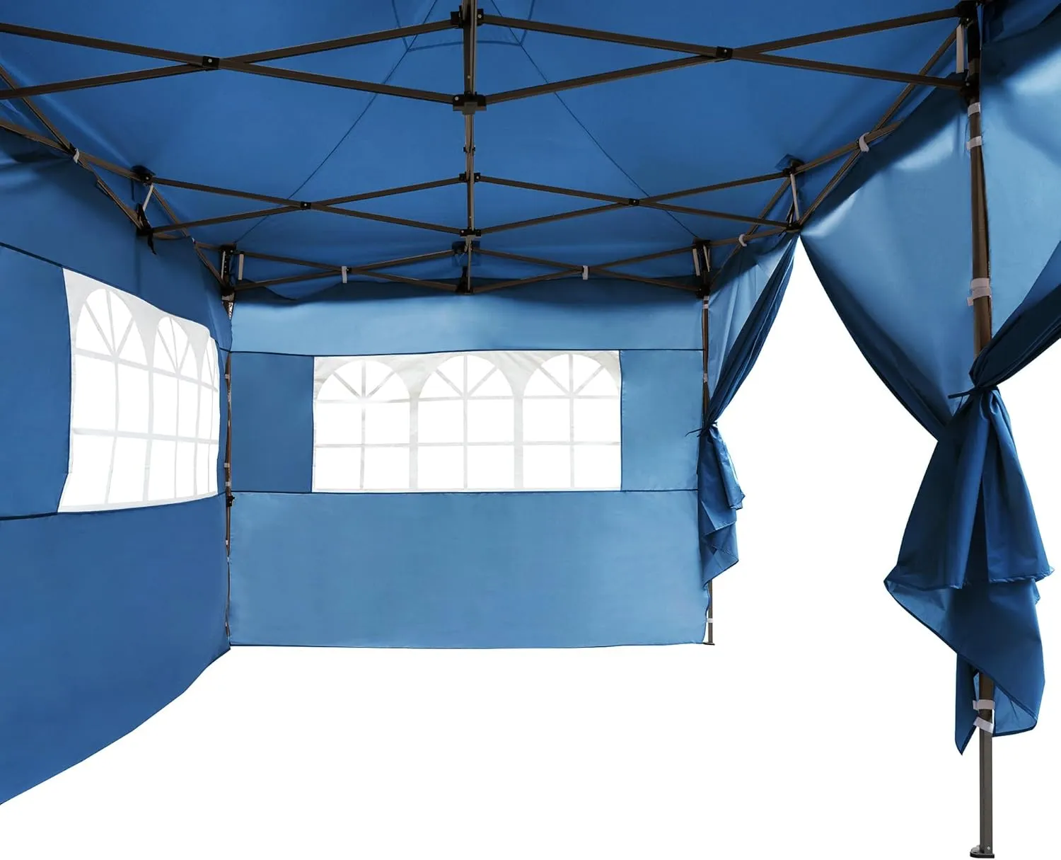 10x20 FT Pop Up Canopy Tents for Parties W/Wheeled Bag,Outdoor Waterproof Wedding Patio Gazebo W/6 Removable Sidewalls,Large Event Shelters W/Sandbags&Adjustable Height,for Party,Wedding,Blue