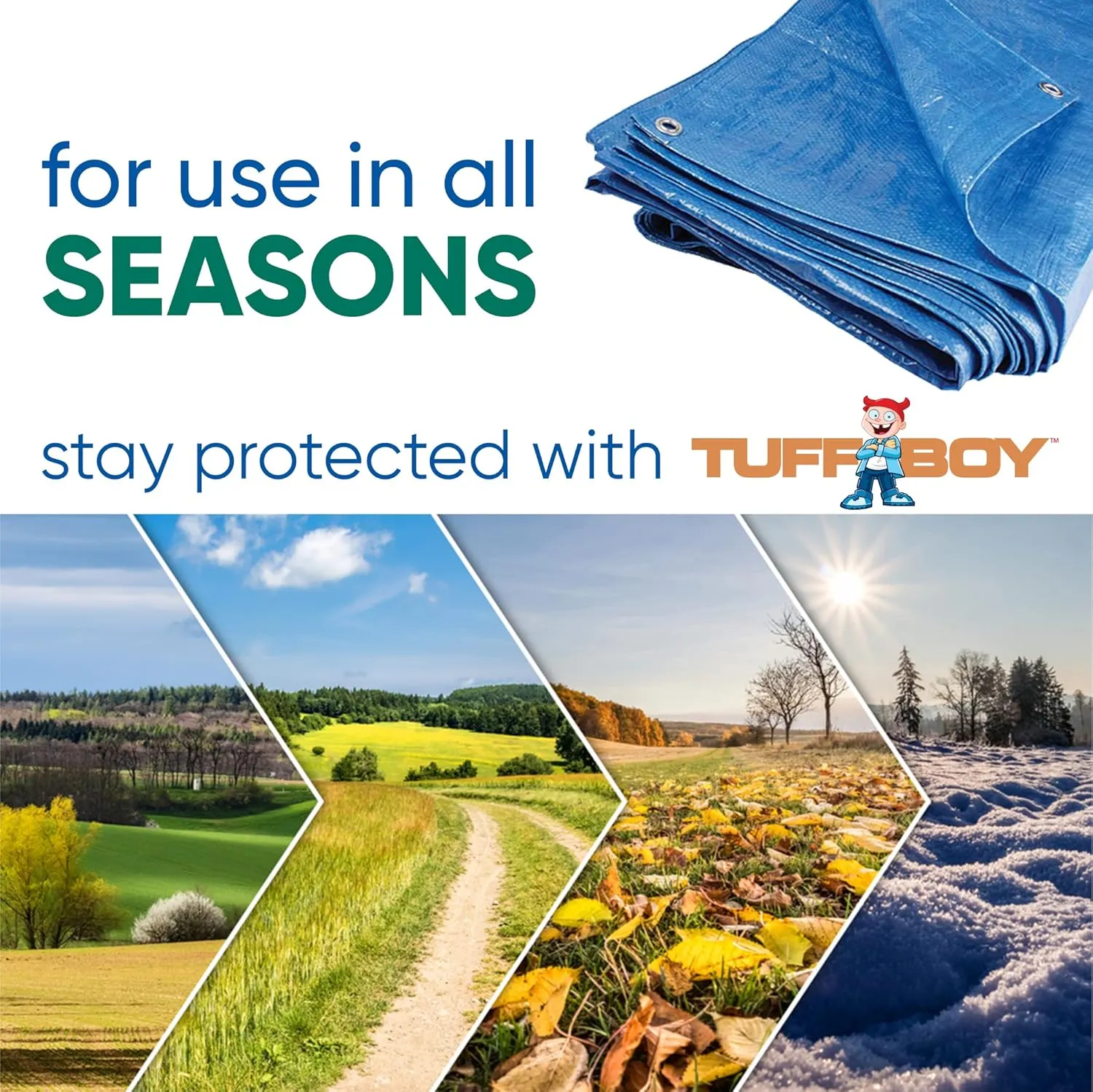 10x20 Waterproof Tarp – 5 MIL Heavy-Duty Poly Tarp Cover – Tear-Resistant, UV Resistant, Weatherproof, Multipurpose Tarpaulin for Camping, Roof, Patio, Pool, Boat, Car, Outdoor Protection