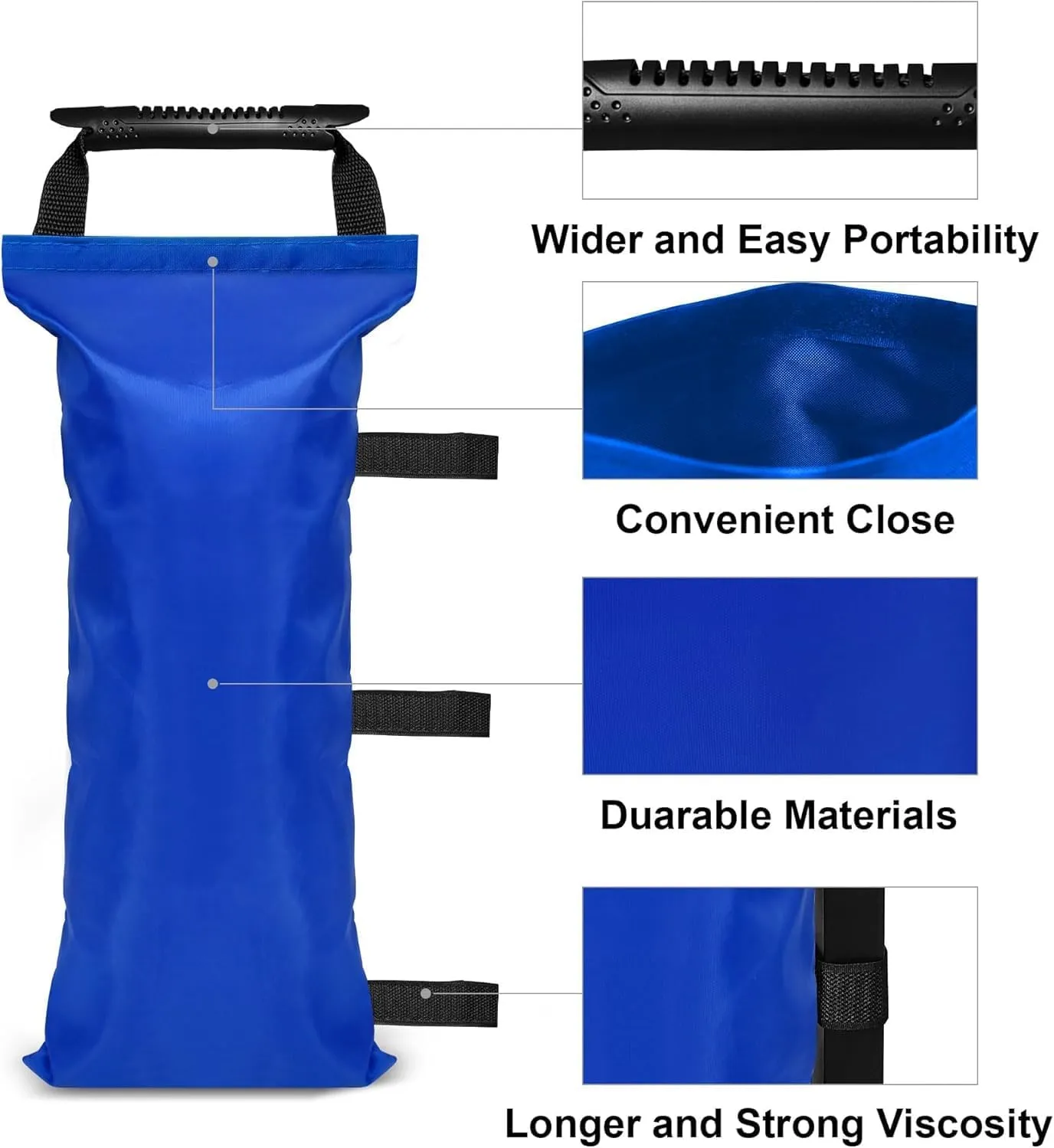 112 LBS Enhanced Sand Bags for Canopy (NO Sand)-Sand Bags for Weight - Sand Bags for Canopy Tent- Canopy Weights for Canopy Tent Legs - Outdoor Weighted Sand Bags, Dark Blue