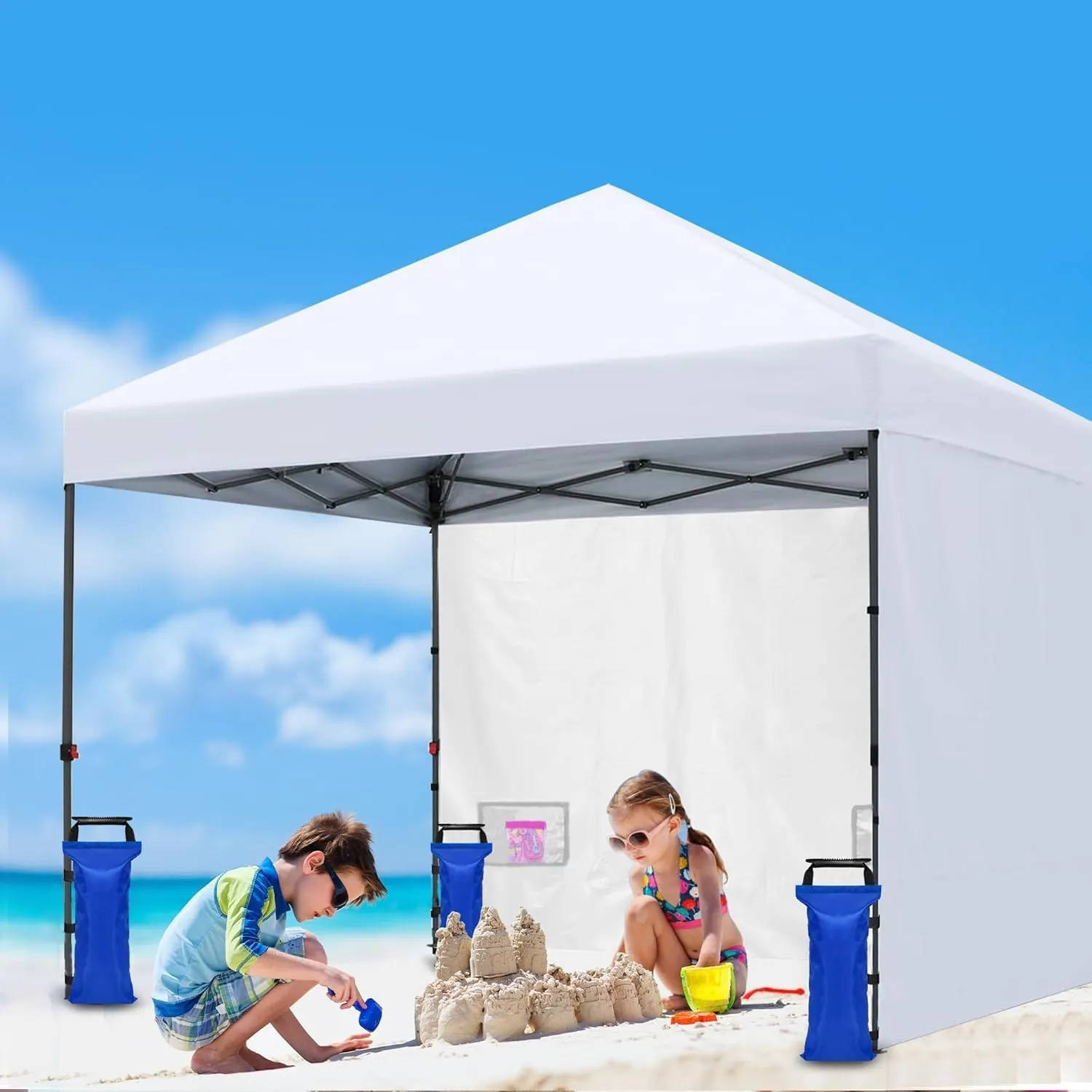 112 LBS Enhanced Sand Bags for Canopy (NO Sand)-Sand Bags for Weight - Sand Bags for Canopy Tent- Canopy Weights for Canopy Tent Legs - Outdoor Weighted Sand Bags, Dark Blue