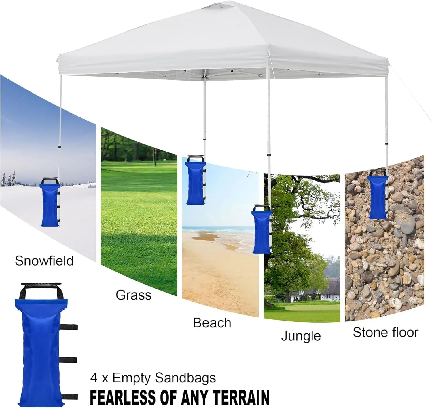 112 LBS Enhanced Sand Bags for Canopy (NO Sand)-Sand Bags for Weight - Sand Bags for Canopy Tent- Canopy Weights for Canopy Tent Legs - Outdoor Weighted Sand Bags, Dark Blue