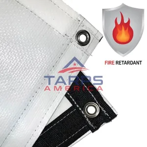 12 mil Medium Duty White/White Fire Retardant Poly Tarp
