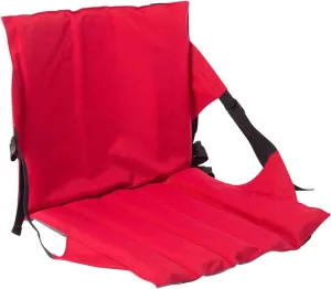 1/2 Stadium Folding Chair Cushion - Lightweight Padded Seat Sport Chair, Portable Stadium Seat Cushion Chair | Bleacher Chair Cushion with Backrest, Stadium Folding Chair for Sporting Events