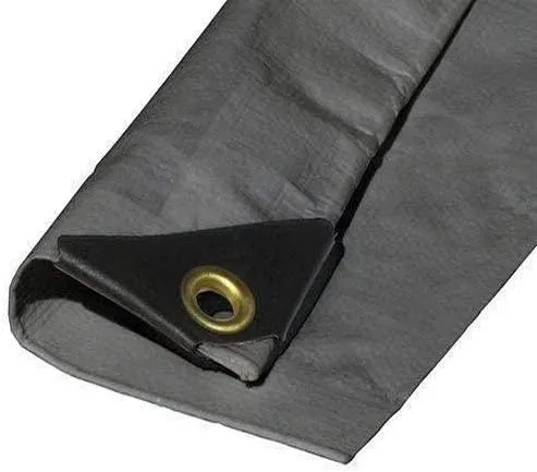 12'X26' Extra Heavy Duty 12 mil Silver Tarp 3 Ply Coated Reinforced Canopy 6 oz 3 Layer (Includes Tarps Tools and Toys Maintenance Manual)