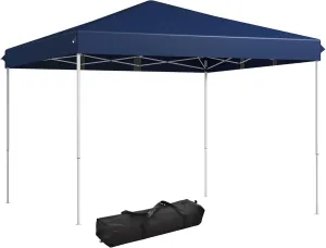 13' x 13' Pop Up Canopy Tent, Instant Sun Shelter, Tents for Parties, Height Adjustable, with Wheeled Carry Bag for Outdoor, Garden, Patio, Parties, Dark Blue