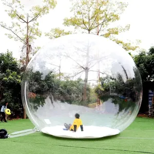 13FT Transparent Outdoor Tent, Garden Dome Bubble Tent with Air Blower, Large Inflatable Eco Home Tent for Outdoor Indoor Camping Stargazing Party