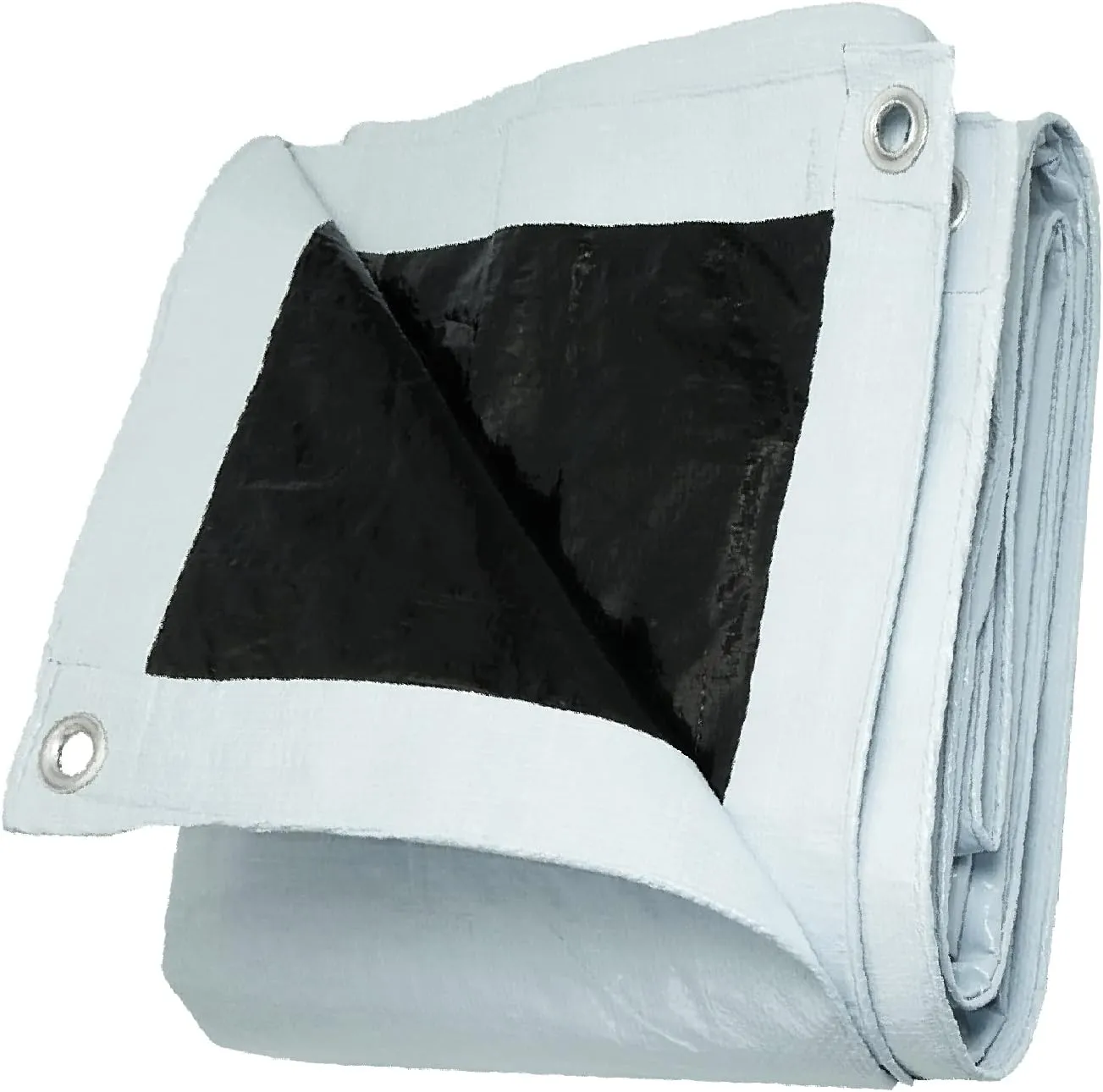 14Mil White/Black Heavy Duty Waterproof, 6.5x10 Ft UV Resistant Tarps with Grommets, Reversible Multipurpose Outdoor Protective Tarp Cover for Camping, Patio, RV, Pet Hutch Roof or Kennel