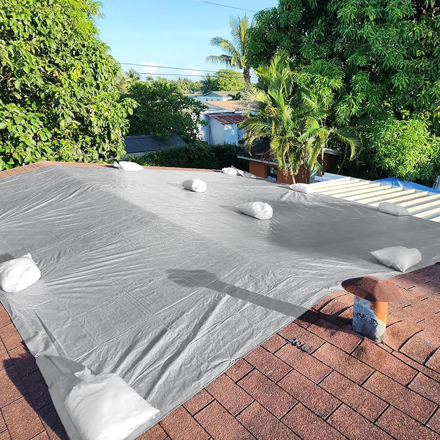 16x20 FT Tarps Heavy Duty Waterproof,12 Mil Large Tarps with Grommets and Reinforced Edges, UV Resistant, Tear&Fade Resistant, Heavy Duty Covers for Outdoors Patio Camping, 16 * 20 FT