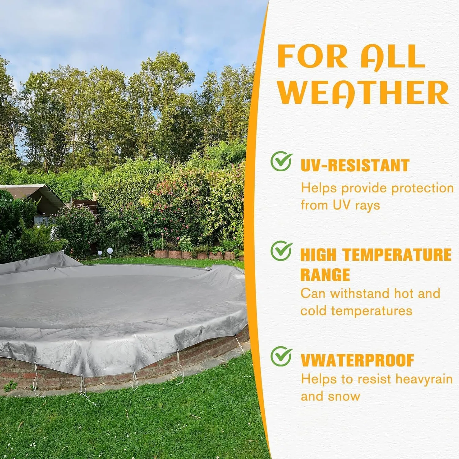 16x20 FT Tarps Heavy Duty Waterproof,12 Mil Large Tarps with Grommets and Reinforced Edges, UV Resistant, Tear&Fade Resistant, Heavy Duty Covers for Outdoors Patio Camping, 16 * 20 FT