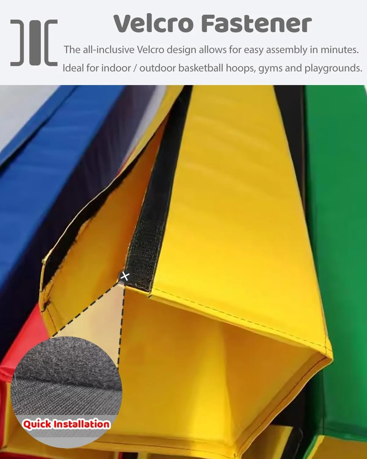 183cm Garage Post Pole Padding 0.78inch Thickness, Custom Basketball Poles Pad for Playground Basement Gym, Wrap Around Collision Barrier Pole Cover(Yellow,H 4ft(48"))