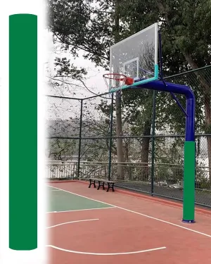 183cm Pole Padding Pad for Basketball Hockey Post, Wrap Protective Barrier Pole Cover 6ft Outdoor All-Weather, Collision Pads for Basement Garage Gym(Green,Dia 4.5inch(0.37ft))