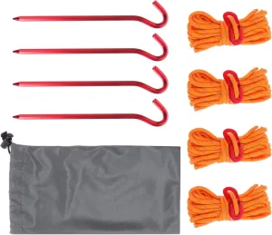 1set Heavy Duty Camping Tent Stakes with Reflective Rope Pegs for Secure Tarp Tent Fixing Portable for Outdoor Adventures