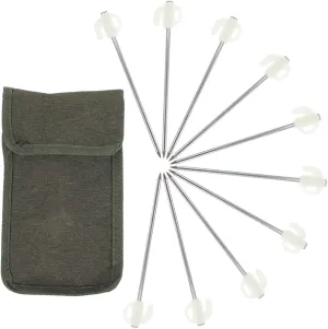1Set Heavy Duty Tent Stakes with Glow Dark Feature and Carry Bag for Camping Canopy and Awning Various Grounds
