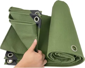 1x2m 2x2m 3x4m 4x4m Tarpaulin Cover - 600g/m² Thick - Waterproof Durable Tarp Drsyffsup Weatherproof, Multipurpose, Groundsheet, Camping, Boating, Hiking Heavy Duty Sheet(1.2x1.5m)