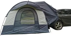 2-3 Person Car Rear Tent Double Layer Waterproof Sunshade Portable Foldable Connectable Tailgate Canopy Fiber Glass Pole Tent