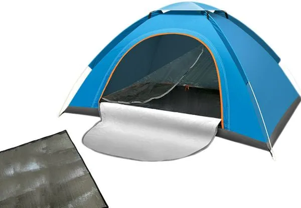 2-3 Person Pop-Up Camping Tent with Mosquito Net