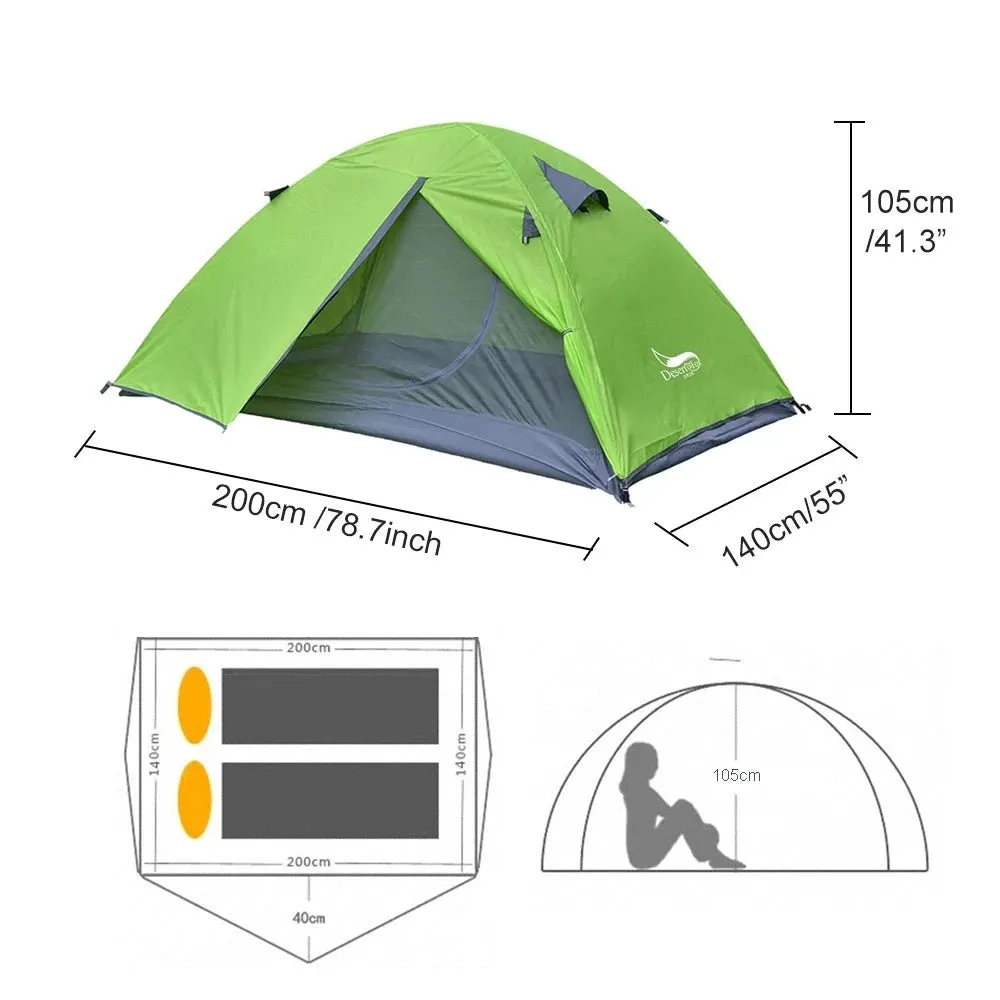 2-Person Backpacking Tent: Lightweight, Waterproof Camping Shelter