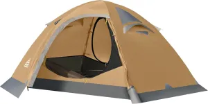 2 Person Backpacking Tent, Waterproof 4 Season Tent, Windproof Cold Weather Winter Tent for Camping, Hiking, Hunting, Cycling