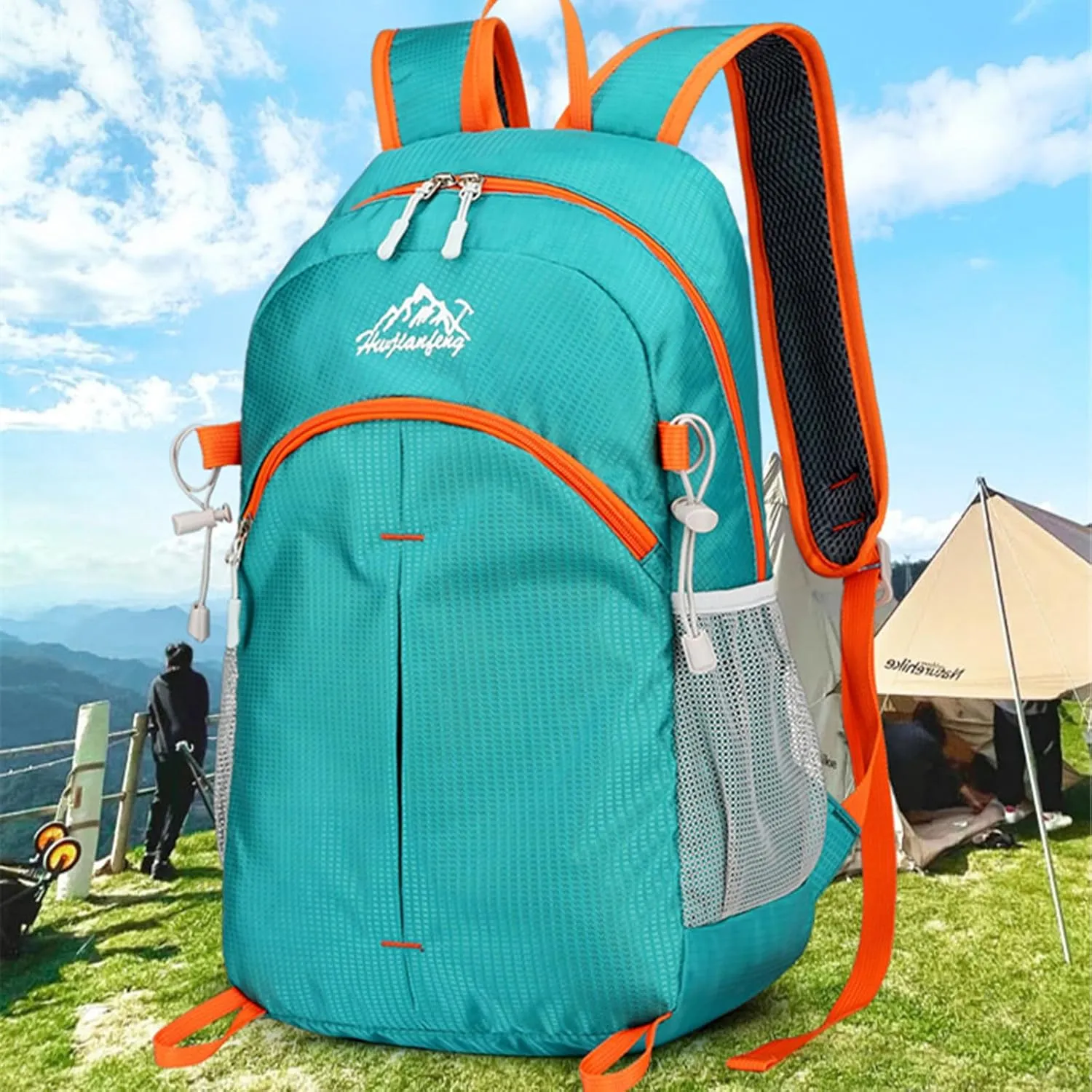 20L Outdoor Lightweight Packable Backpack, Waterproof Hiking Daypack Small Foldable Backpacks for Travel Camping (Orange)