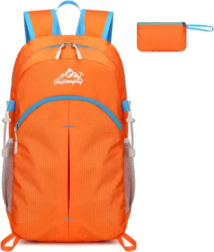 20L Outdoor Lightweight Packable Backpack, Waterproof Hiking Daypack Small Foldable Backpacks for Travel Camping (Orange)