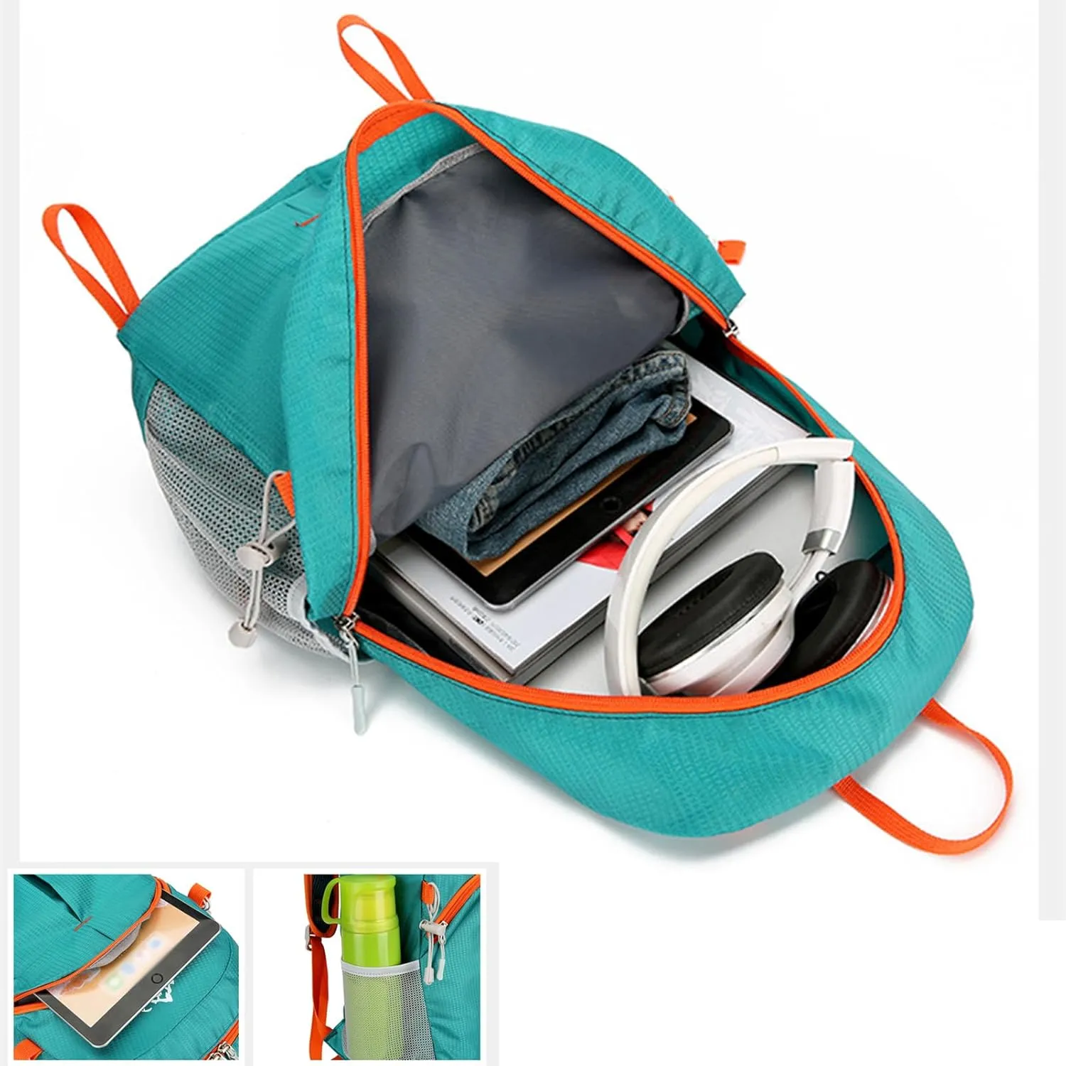 20L Outdoor Lightweight Packable Backpack, Waterproof Hiking Daypack Small Foldable Backpacks for Travel Camping (Orange)