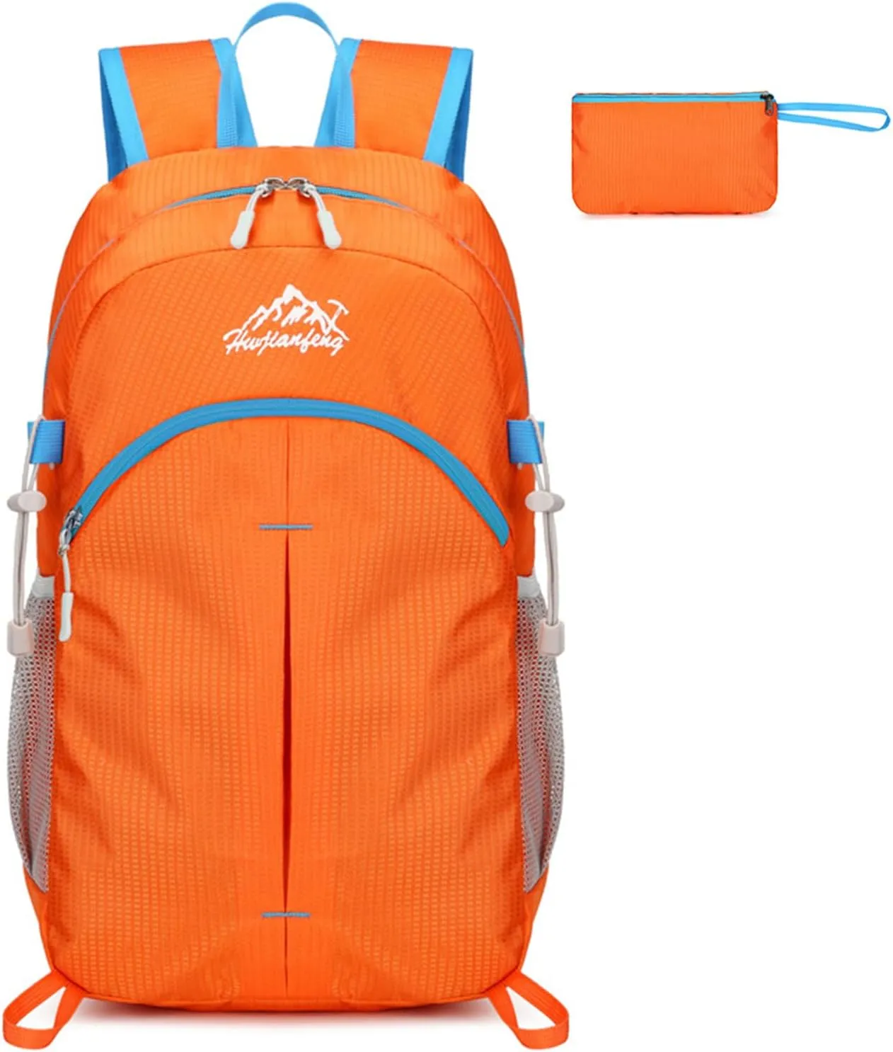 20L Outdoor Lightweight Packable Backpack, Waterproof Hiking Daypack Small Foldable Backpacks for Travel Camping (Orange)