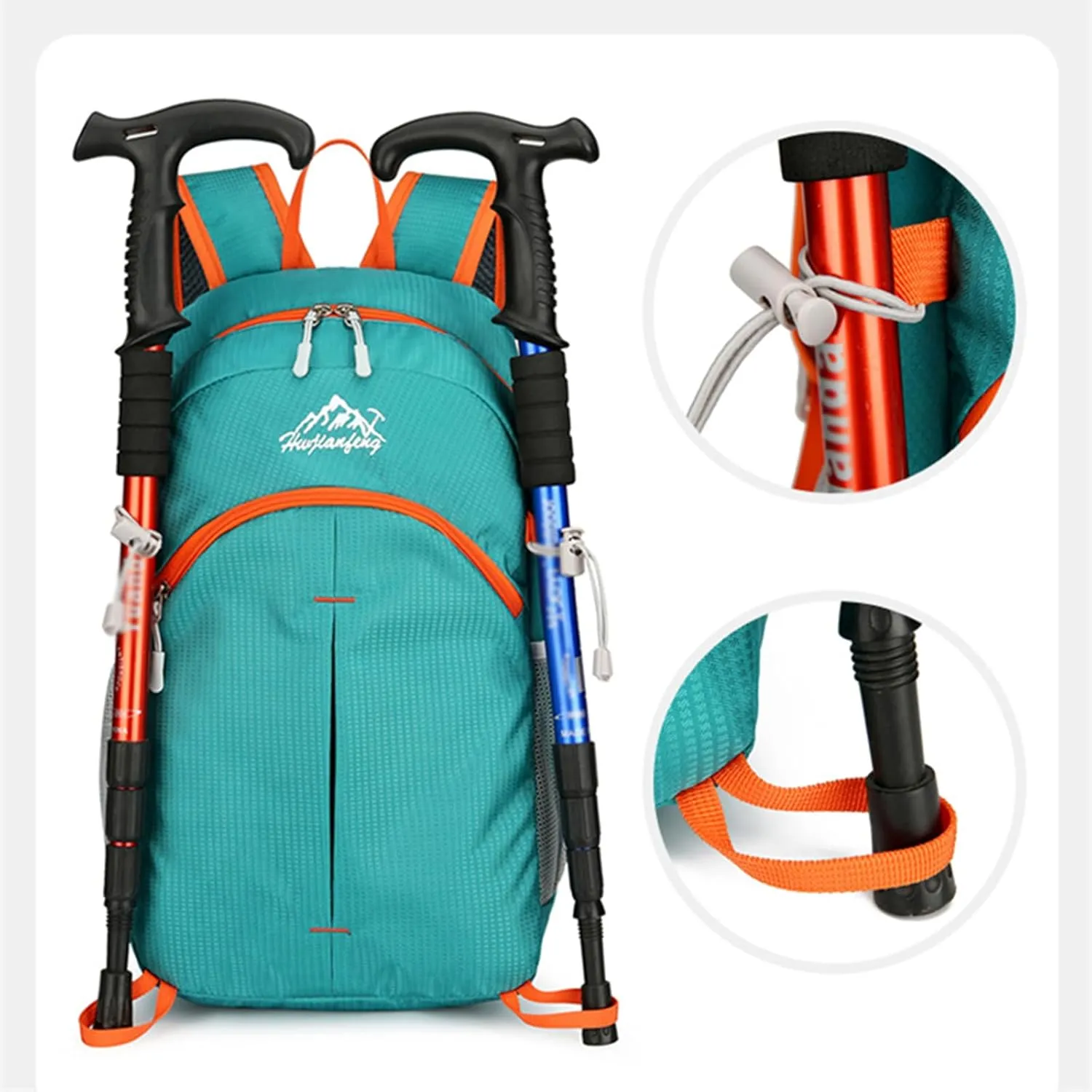 20L Outdoor Lightweight Packable Backpack, Waterproof Hiking Daypack Small Foldable Backpacks for Travel Camping (Orange)