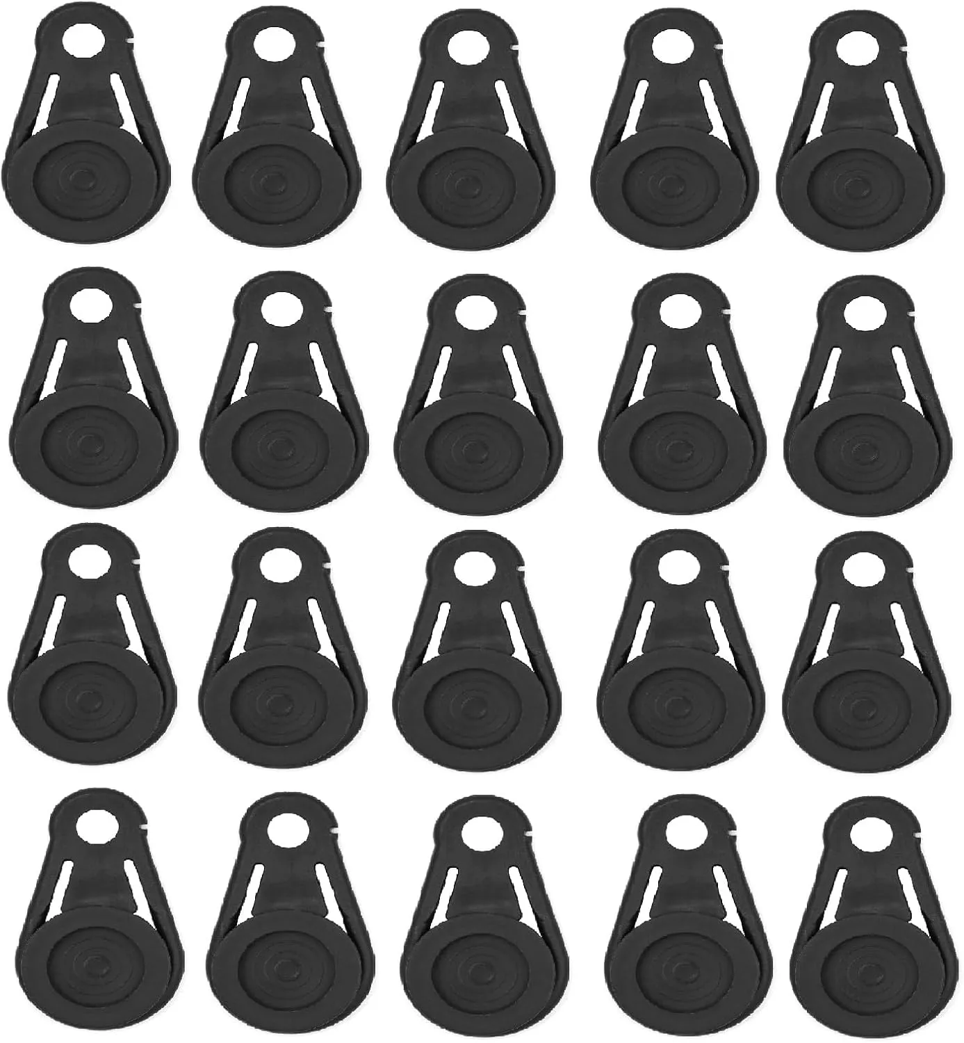 20pcs Windproof Fixing Tent Canopy Buckles Plastic Rainproof Tarp Clips Tarp Clamps with Lock Grip Sun Screen Linoleum Fastener Holder for Camping Garden Farm