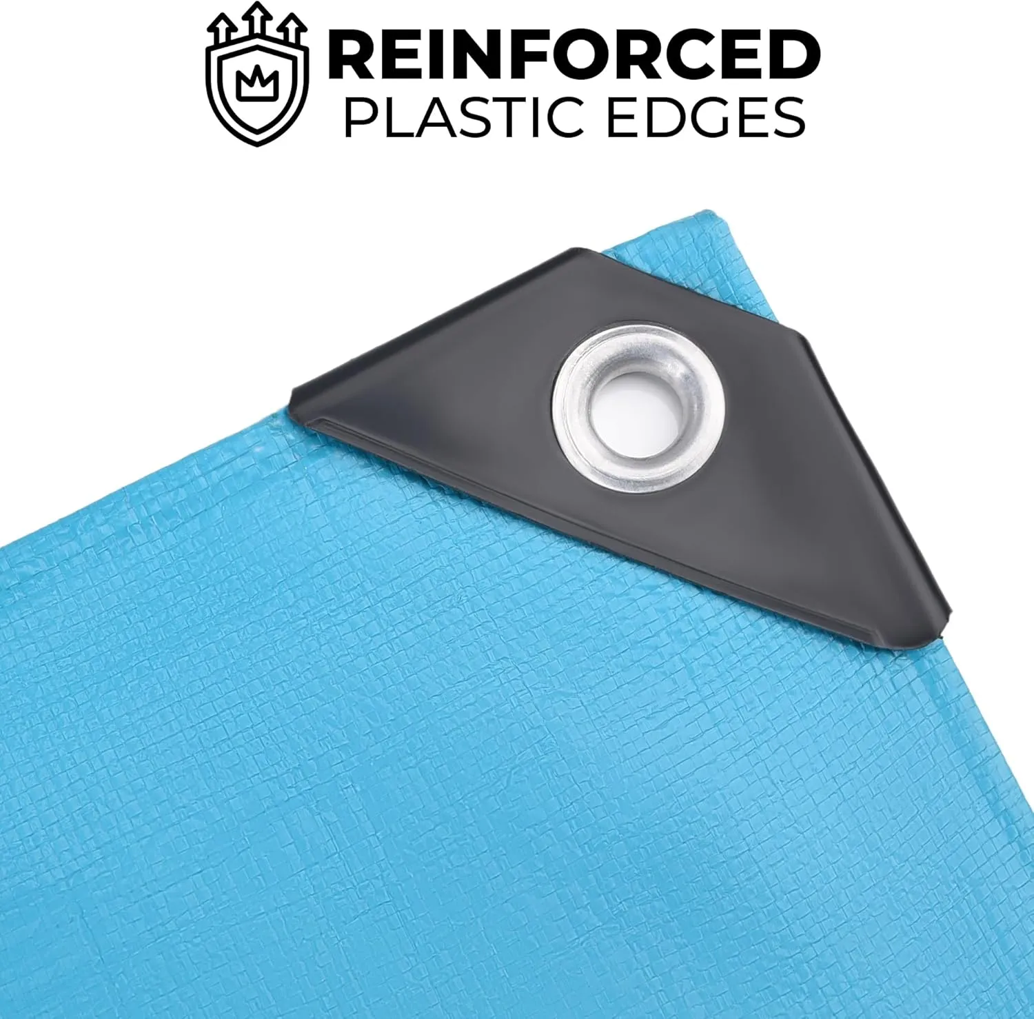 20x20 Heavy Duty Tarp Waterproof - 12mil Thick Pool Tarp Cover - 20x20 Tarp UV Resistant, Rip & Tear Proof with Metal Grommets – Blue Tarp Multipurpose Use for Camping, Tent, Boat, RV, Car