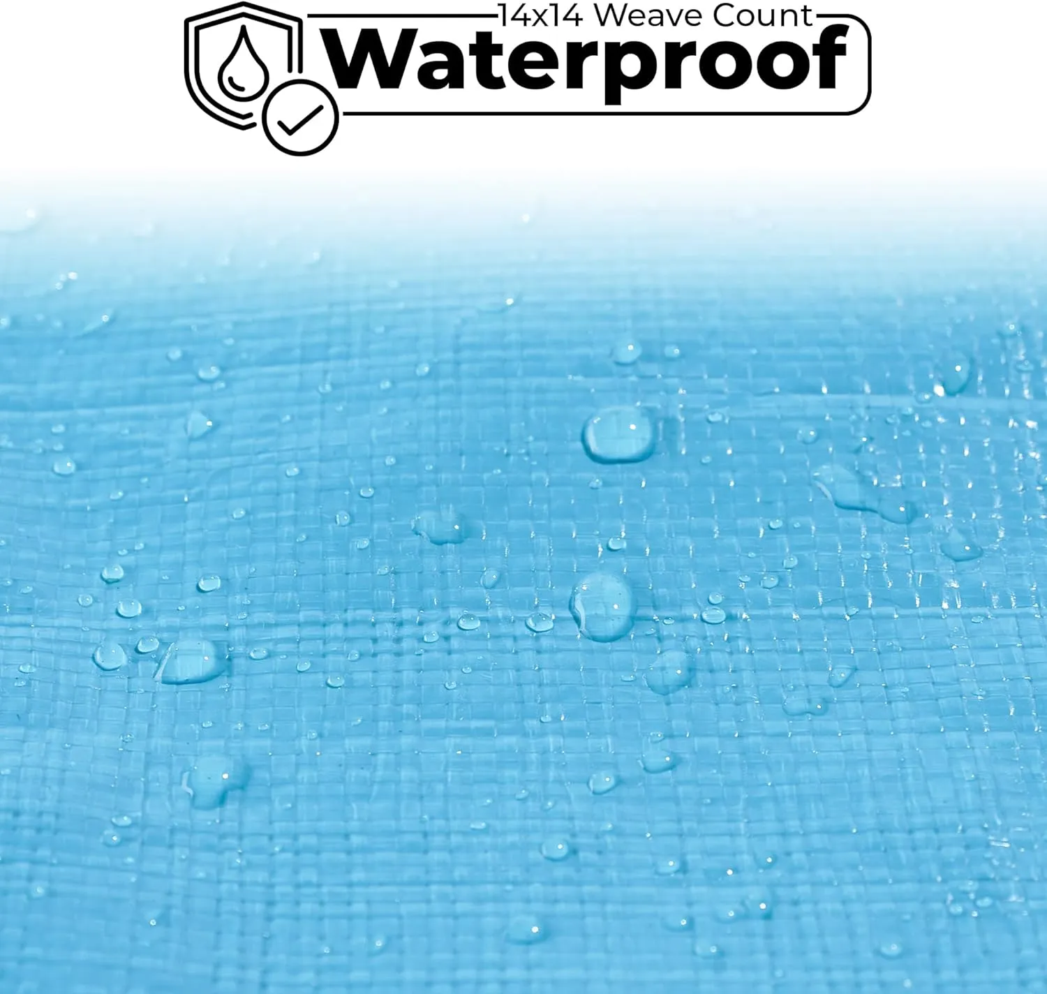 20x20 Heavy Duty Tarp Waterproof - 12mil Thick Pool Tarp Cover - 20x20 Tarp UV Resistant, Rip & Tear Proof with Metal Grommets – Blue Tarp Multipurpose Use for Camping, Tent, Boat, RV, Car