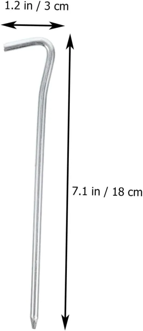 25pcs Heavy Duty Galvanized Metal Tent Stakes for Outdoor Camping Durable Tent Pegs with Easy Drive Tip for Secure Fixing and