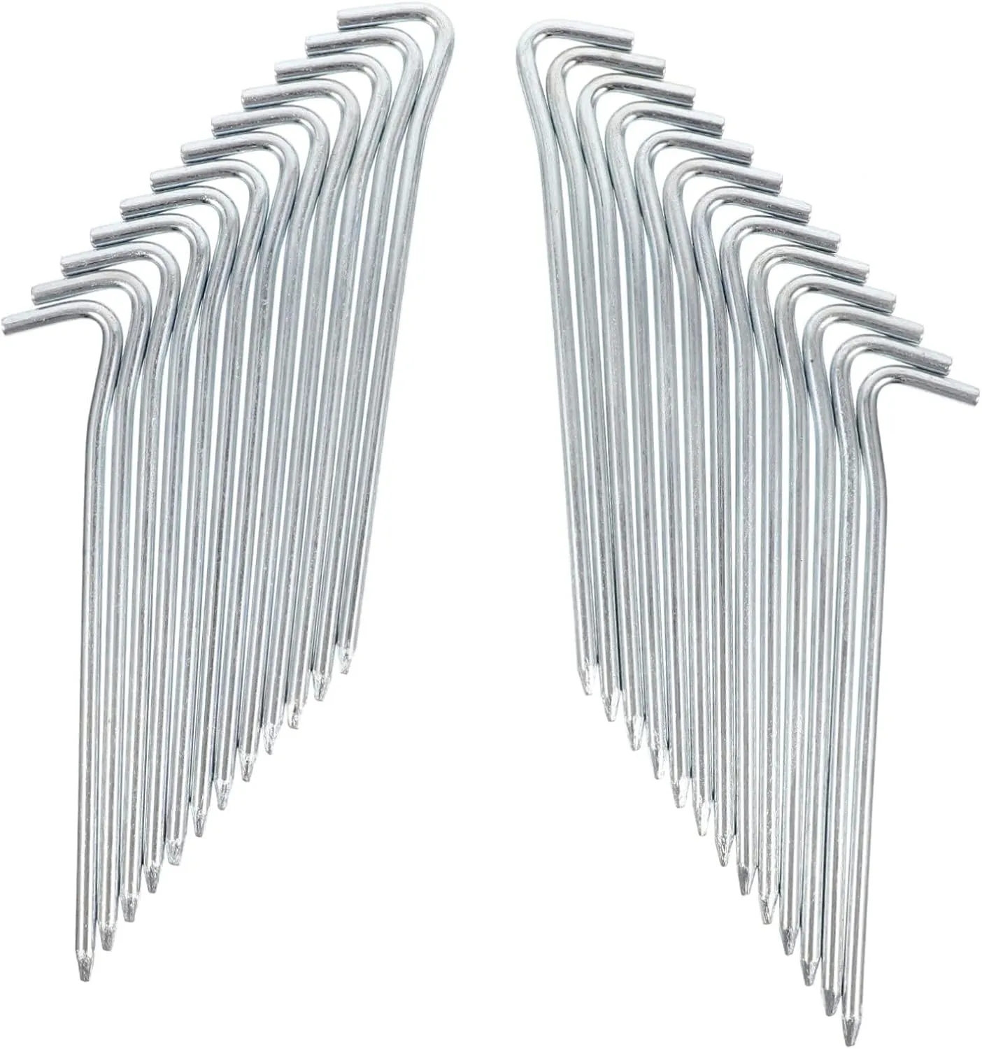 25pcs Heavy Duty Galvanized Metal Tent Stakes for Outdoor Camping Durable Tent Pegs with Easy Drive Tip for Secure Fixing and