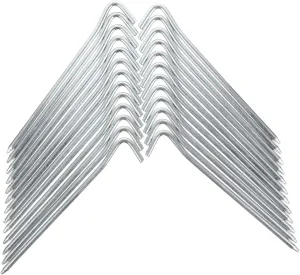 25pcs Heavy Duty Tent Stakes Galvanized Metal Pegs for Camping Outdoor Awning and Gardening Easy to Drive Remove Suitable for All Ground Types