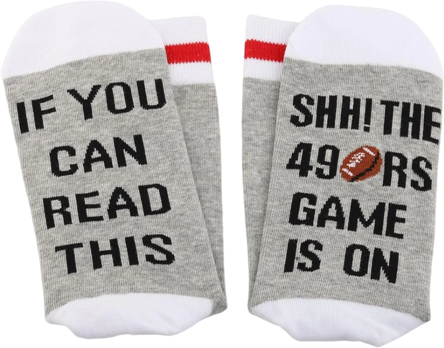2PAIRS Novelty Fans Gift Socks If You Can Read This SHHH The Football Game Is On Football Fans Gift