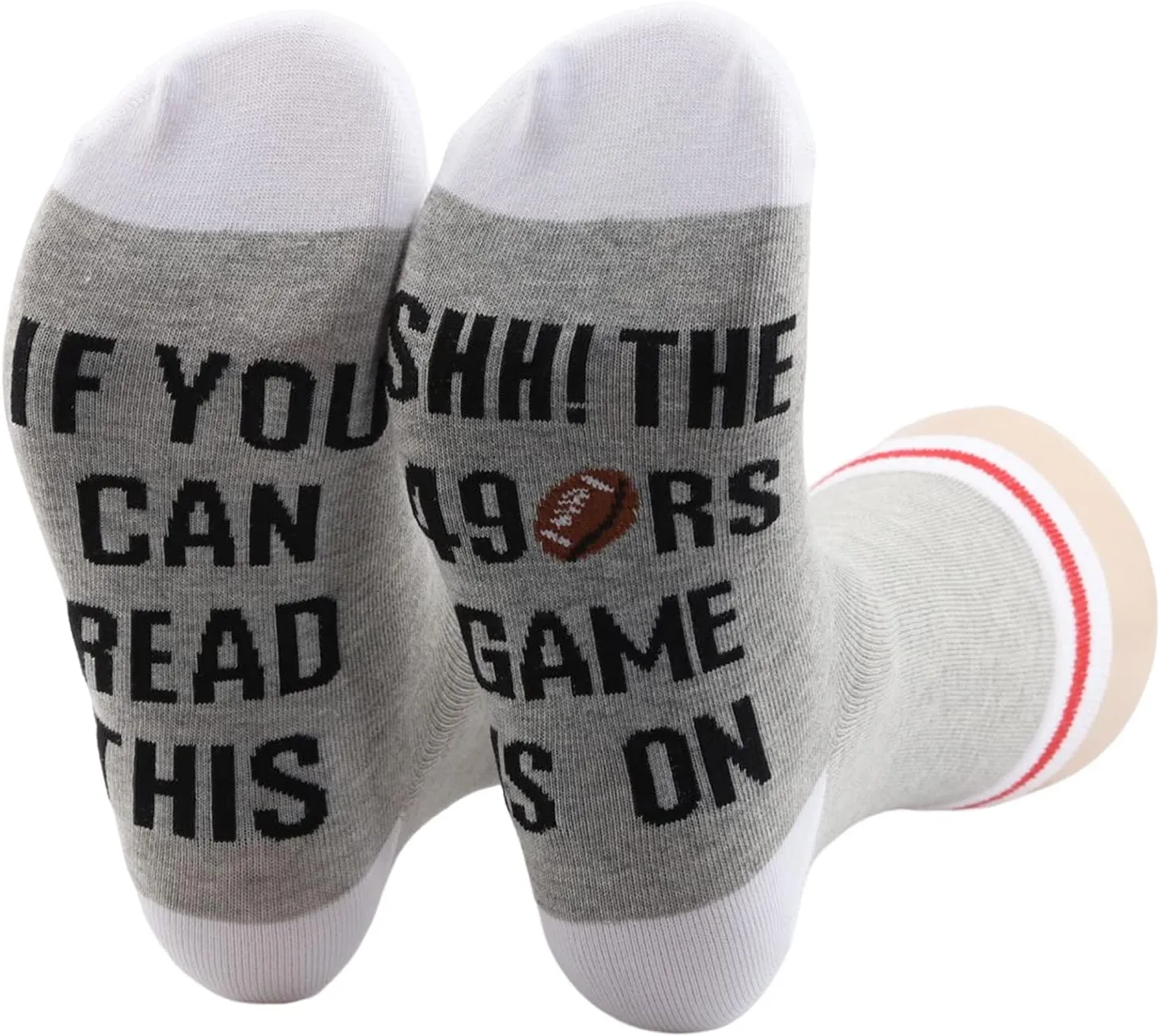 2PAIRS Novelty Fans Gift Socks If You Can Read This SHHH The Football Game Is On Football Fans Gift