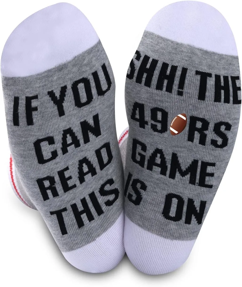 2PAIRS Novelty Fans Gift Socks If You Can Read This SHHH The Football Game Is On Football Fans Gift
